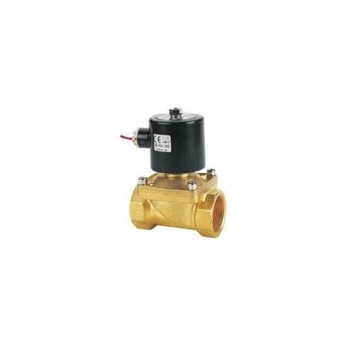 Free Shipping High Quality 2PCS In Lot DC24V Fluid Control 2 Way Brass Solenoid Valve G1-1/2