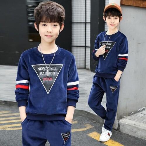 2018 Children Tracksuit Set Hooded Coat + Pants Kids Boys Girls Baby 2018 Spring Autumn Clothes Sports Suit 4 6 8 10 12 Years