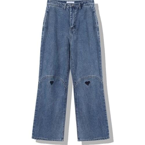 2021 New Women Jeans Casual Streetwear High Waist Femme Denim Trouser Straight Baggy Vintage Spring Ladies Wide Leg Pants