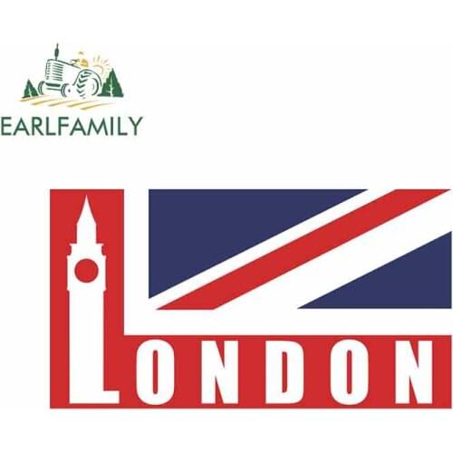 EARLFAMILY 13cm x 7.2cm for London UK Car Stickers Vinyl JDM Waterproof RV VAN Fine Decal 3D Car Accessories Graphics Cartoon