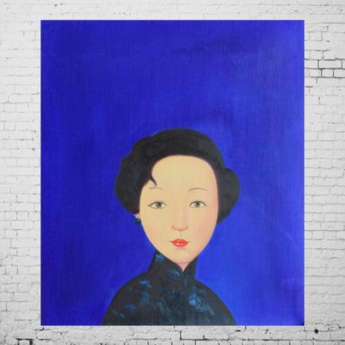 Home Decor Oil Painting on Canvas Hand Painted Modern Wall Art Picture for Living room Liu Ye Women Painting 20x24Inch E014