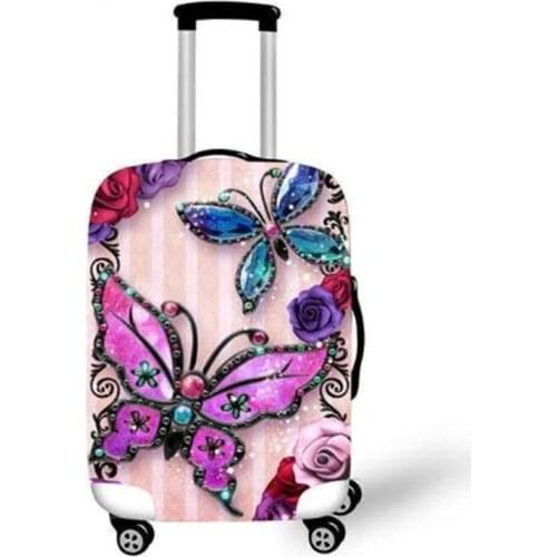 18-32 Inch Beautiful Butterfly Travel Luggage Thick Protective Covers Women Cute Bagages Girls Elastic Anti-Dust Suitcase