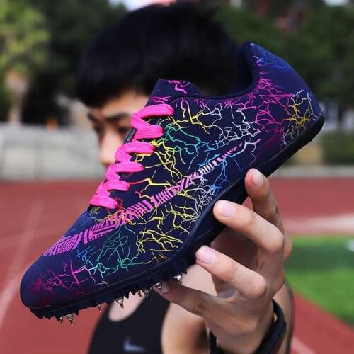Men Track Field Shoes Women Spikes Sneakers Athlete Running Training Shoes Lightweight Racing Match Spike Sport Shoes Size 35-45