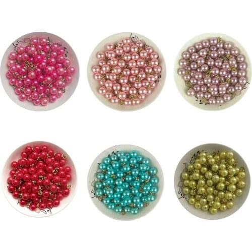 DIY button imitation pearl round loose beads sweater shirt clothing decoration accessories handmade materials 10mm beaded