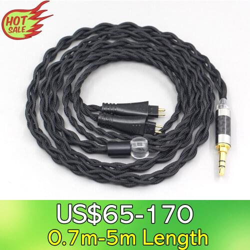 LN007445 Pure 99% Silver Inside Headphone Nylon Cable For FOSTEX TH900 MKII MK2 TH-909 TR-X00 TH-600 Earphone headset