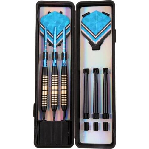 MagiDeal 3 Pieces Brass Barrels Soft Tip Darts Electronic Darts with Dart Case - 3 Colors