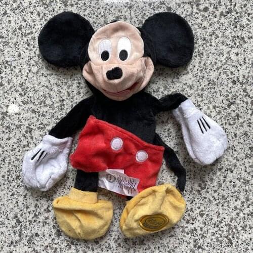 35 cm cute Cartoons Mickey plush toys skin Disney boys No cotton Doll Toys Kids Birthday Gift