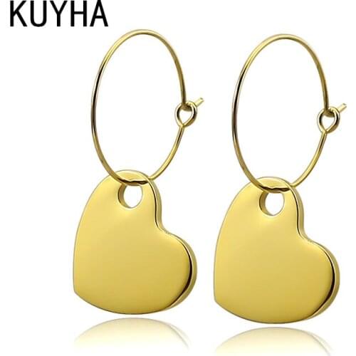 Fashion Trendy Stunning Heart Hoop Earrings For Women Jewelry Trendy Statement Earrings Accessories New