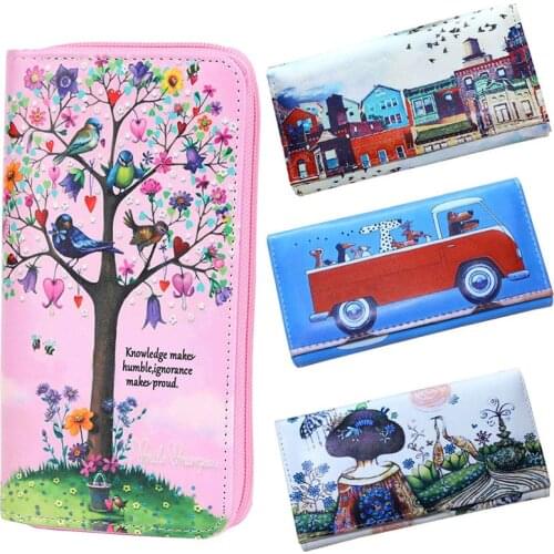 Fashion Women Wallets Handbags PU Leather Brand Coin Purse Lady Moneybags Girls Students Purses Clutch Wallet Cards Holder Bags