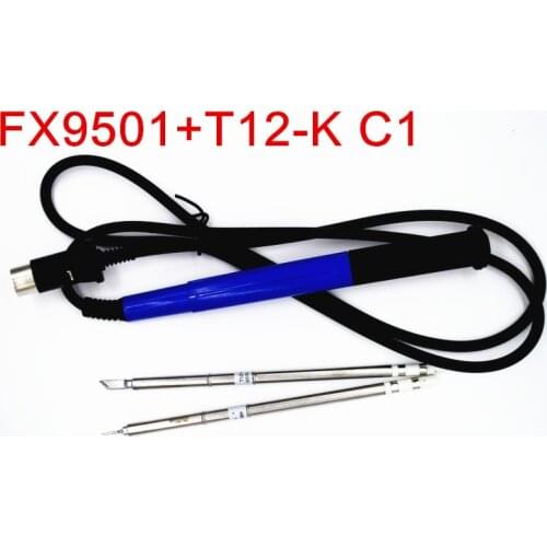 NOVFIX 2pcs T12 Tips with 9501 Handle For Hakko FX951 950 Soldering Station Electric Welding tools soldering
