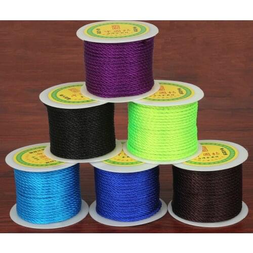 16 Colors 27yard/roll 3mm Diameter Genuine Braided Cord Chinese Knot Beading Thread Diy Jewelry Accessory