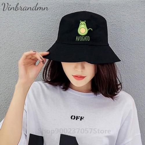 Cinco De Meow Avogato Cat Avocado Panama Bucket Hat Summer Premium Cotton Normal Custom Design Avocado Fisherman Hat
