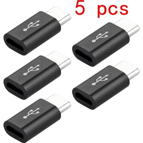 5 PCS Mini Portable USB 3.1 Micro To USB-C Type-C Data Adapter Converter Connector For Phone Tablet Phone Accessories For Xiaomi