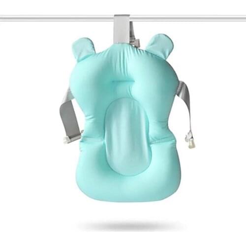 Floating Anti-Slip Baby Bath Mat Toddler Shower Cushion Bathtub Sponge Pad Safety Security Bath Seat Support for 0-6 Month Baby