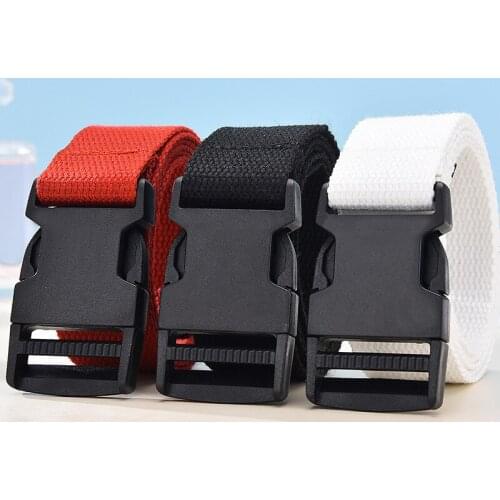 Canvas belt buckle Unisex Korean version of all-match womens jeans trouser belt Student personality cloth belt