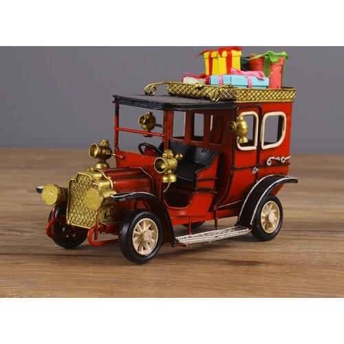 Christmas Vintage Tin Mini Car Model Beetle Classic Car Home Decoration Creative Decorations Gift