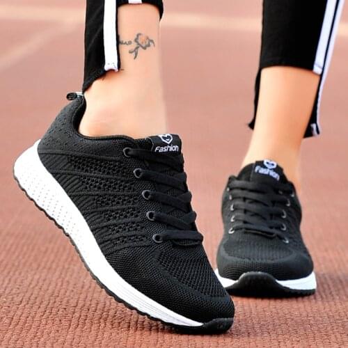 Trend Tennis Shoes Women Breathable Outdoor Fitness Training Sports Shoes Comfort Gym Shoes Black Non-slip Girls Basket Sneakers