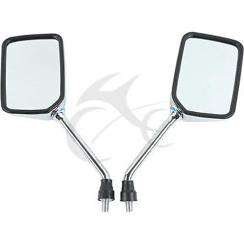 Universal Rectangle Rearview Mirrors For Honda Suzuki Kawasaki Cruiser Chopper Motorcycle
