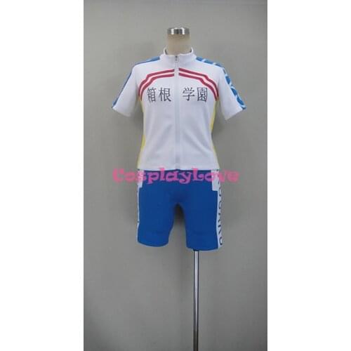 Yowamushi Pedal Hakogaku Yasutomo Arakita Bicycle Race Suit Jersey Short Sleeve Cycling Cloth With Bag Cosplay Costume