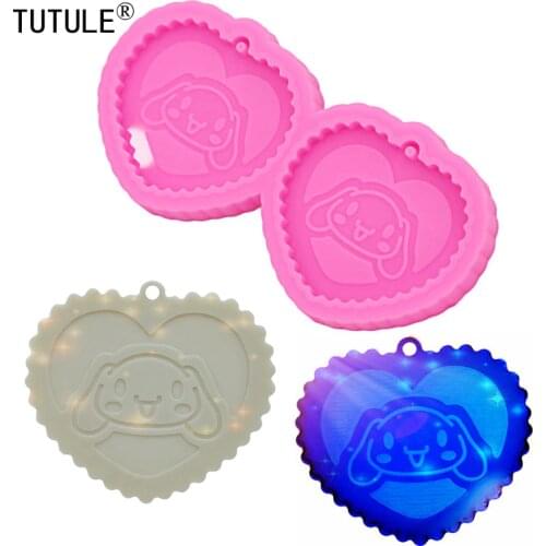 Mirror animal silicone mold,Epoxy resin art flat and shaker silicone mould,Keychain Polymer Clay baking candies hang Pieces mold