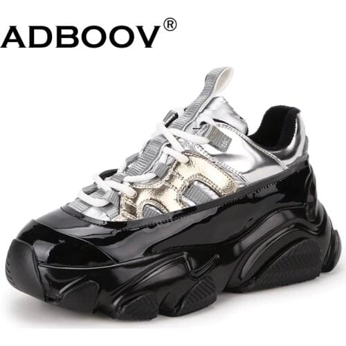 ADBOOV 2020 Winter Fashion Chunky Sneakers Women Short Plush Platform Casual Shoes Ladies Trainers