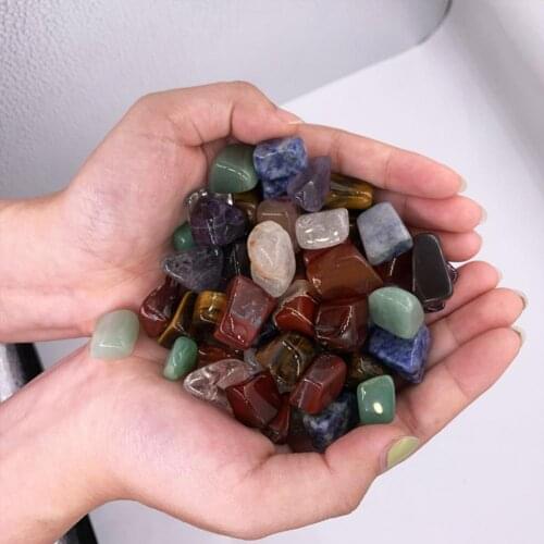 100g a pack of irregular mixed color colored quartz stone polished smooth stone energy stone specimens for home decoration
