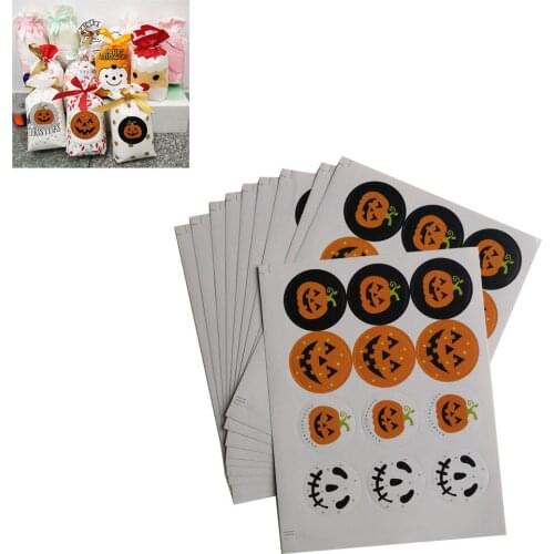 120pcs 3cm Halloween Pumpkin Ghost Round Handmade Packaging Sealing Label Sticker Diy Halloween Gift Stickers Halloween Decor