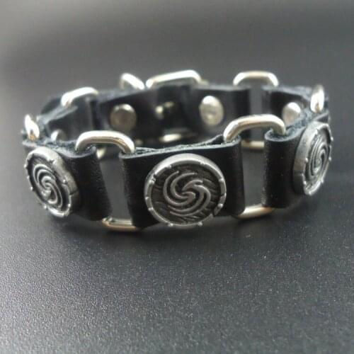 2015 new arrival Tornado charms leather bracelet men jewelry