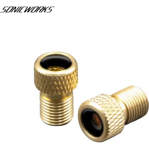 Bicycle Valve Adapter Pump Convert Bike Air Valve Adaptor Wheels Nozzle Presta To Schrader Copper Valve Adaptor Gas Nozzle Tool