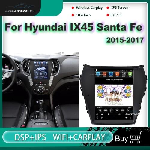 Car radio For Hyundai IX45 Santa Fe 2015 2016 2017 android Car gps navigation stereo head unit video audio Tape Recorder DVR Car