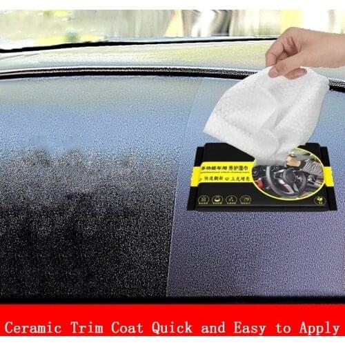 Car Quick wipes Interior Plastic Parts Refresher A Ceramic Trim Coating Not a Dressing - The Glosser Microfiber Detailing Wipes
