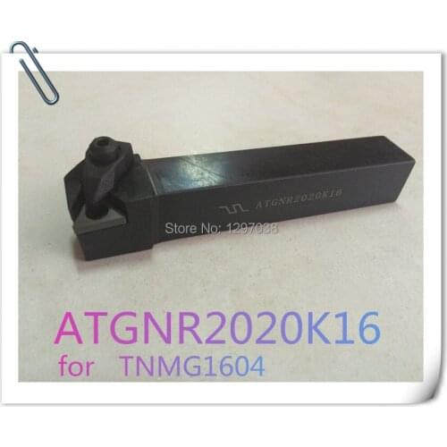 Free Shipping ATGNR 20*20*125mm External Turning Tool External Clamping Locked Lathe Tool Holder For Lathe TNMG1604 Inserts