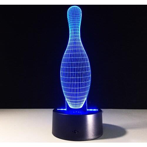 Colorful Touch Bowling Ball 3d Illusion Night Light USB Desk Table Lamp For Children Gift Bedside Bedroom Mood Lighting