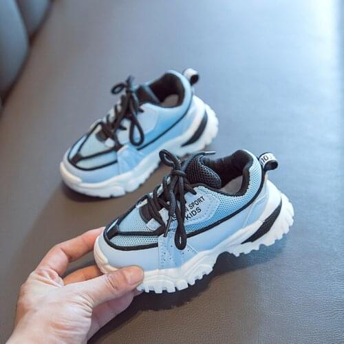 Children Sneakers Boys Girls Bright Color Fashion Mesh Breathable Retro Shoes Casual Shoes 2020 Fall New Trend for 4-12 Yrs