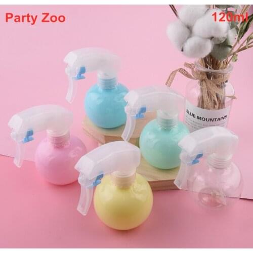 100 X 120ml PET & PP Material Sprayer Bottle Colorful Round Ball Spray Lotion Bottle For Travel Refillable Makeup Perfume Bottle