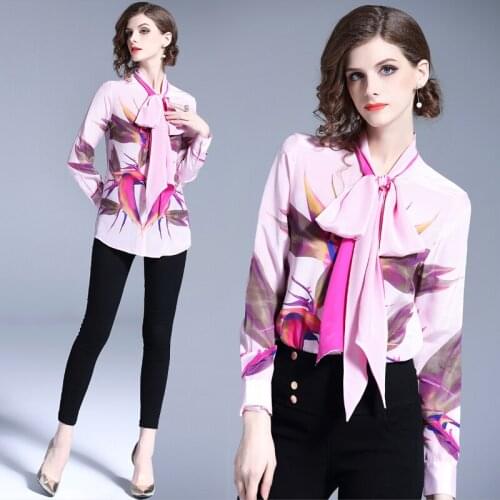JUNSRM Blouses With Tie