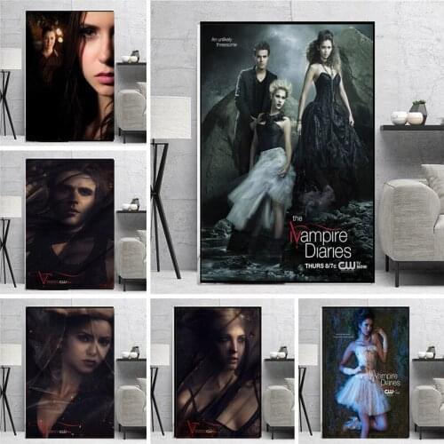 Classic Movie TV The Vampire Diaries Art Home Decor Picture Quality Canvas Painting Poster Bedroom Living Bar Sofa Wall Decor