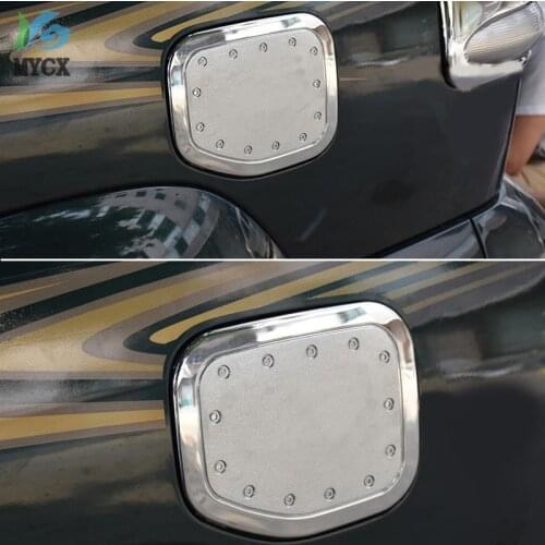 ABS Chrome Oil Fuel Cap Tank Cover Trim For Toyota Land Cruiser Prado FJ150 FJ 150 2003-2009