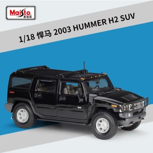 1:18 Maisto 2003 Hummer H1 H2 SUV Off-road High Simulator Alloy Metal Model Car