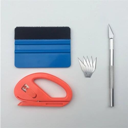 4-piece Car Filming Tool Kit Engraving Knife Sealed Plastic Scraper