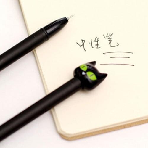 Pack of 4 Novelty Black Gel Ink Pens Black Refillable Rollerball Pen Universal Refill for students Teen Novelty Gel Pens