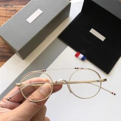 Thom Brand Titanium alloy Glasses Frame Prescription Small Round Eyeglasses Men Women Optical Spectacles TBX910 Reading Eyewear