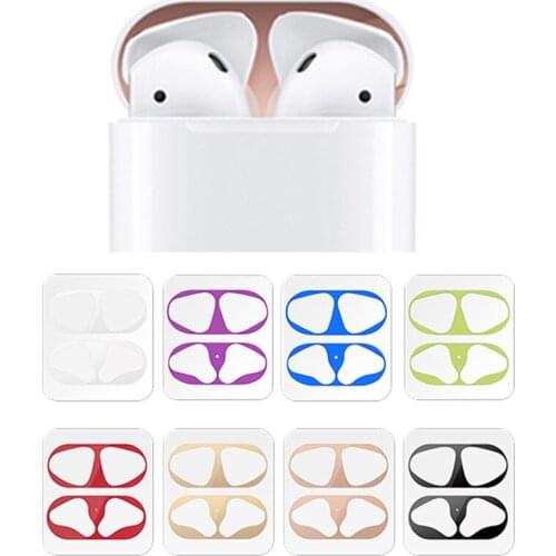 PEIPENG Metal Dust Guard sticker For Apple AirPods Case Cover Dust-proof Protective Sticker Skin Protector Air Pods Accessories