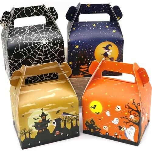 Gift Box Happy Halloween Packaging Candy Sweets Present Boxes Halloween Party Favors Decoration Trick or Treat Bags Horror