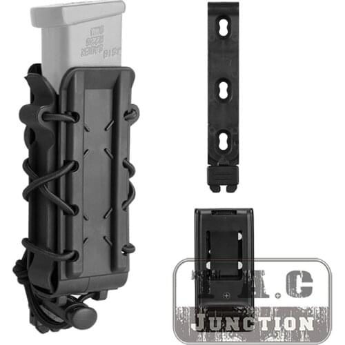 9mm Tactical Pistol Magazine Pouch + Duty Belt For Hunting Shooting Airsoft Tactical MOLLE Loop Mag Holder Fastmag Carrier