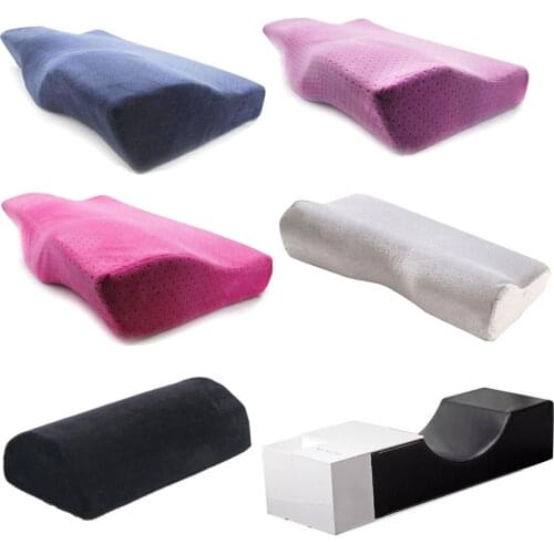 NEWCOME Eyelash Extension Pillow Neck Support Memory Foam Special Pillow for Salon/Personal Use Grafting Eyelash Makeup