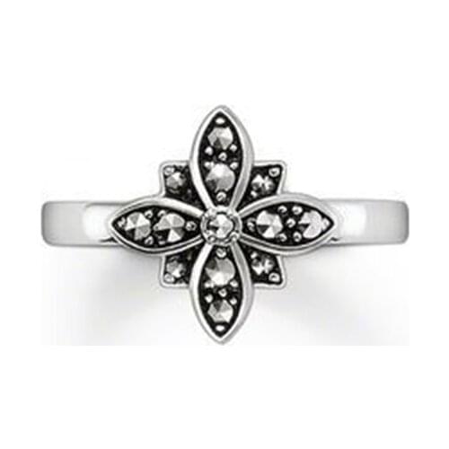 Silver Plated Openable Marcasite Flower Rings, European Bijoux Most Fashion Glam Ring Jewelry Best Romantic Ring Gift for Women