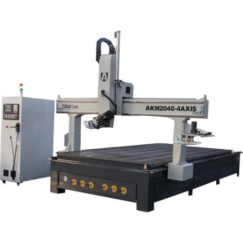 Professional AKM2040-4A Linear Auto Tool Changer ATC Wood Milling Table Machine 9KW Spindle 4 Axis