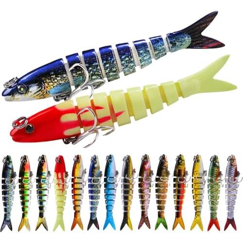 1PCS 7G/19G Segment Bait Wobblers Sinking Fishing Lures Multi Jointed Bait 8 Segment Section Bait Minnow Swimbait Fishing Tackle