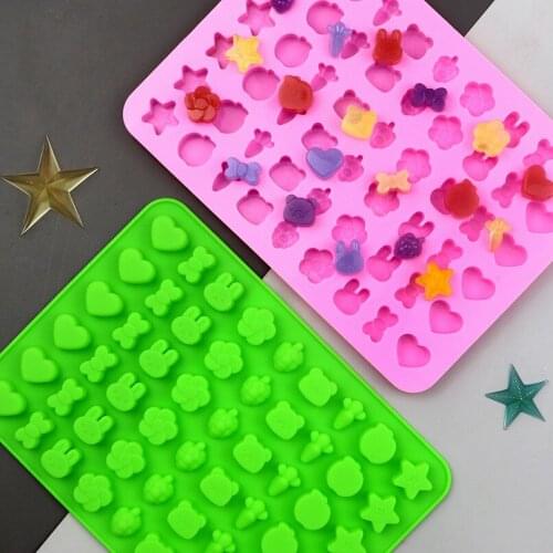 Creative 54 hole fruit animal silicone baking mold Homemade fudge cartoon chocolate,Epoxy decoration tools